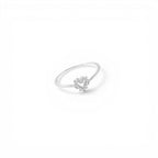 Anello con Cuore Centrale Traforato Zirconato In Argento 925
