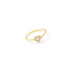 Anello con Cuore Centrale Traforato Zirconato In Argento 925