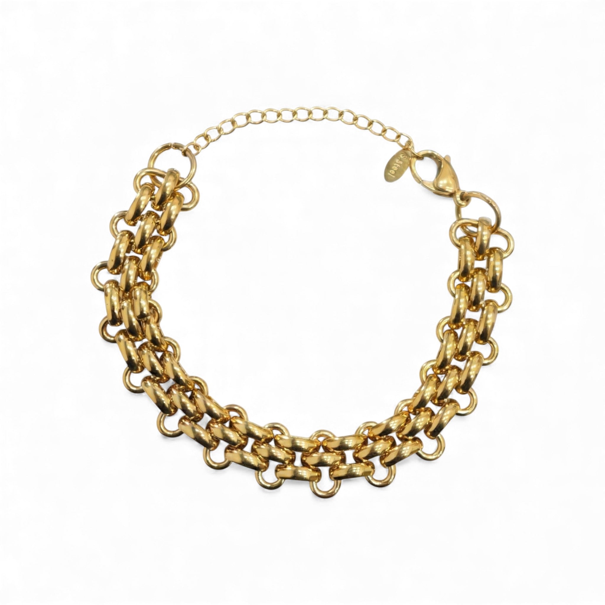 Bracciale Catena Doppia In Acciaio Inossidabile