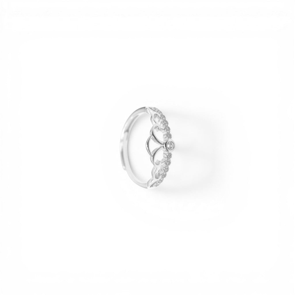 Anello Corona Zirconata In Argento 925