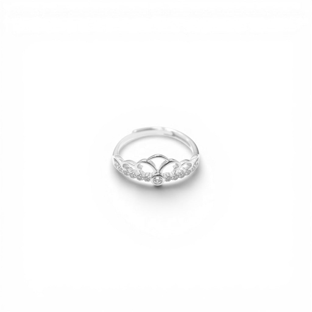 Anello Corona Zirconata In Argento 925