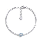 Bracciale Tennis Fiore In Argento 925