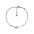 Bracciale Tennis Fiore In Argento 925