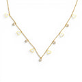 Collana Multi-Charm con Cuori Traforati e Zirconi In Acciaio Inossidabile