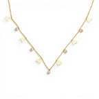 Collana Multi-Charm con Cuori Traforati e Zirconi In Acciaio Inossidabile