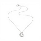 Collana Mezzaluna e Stella in Pavé in Argento 925