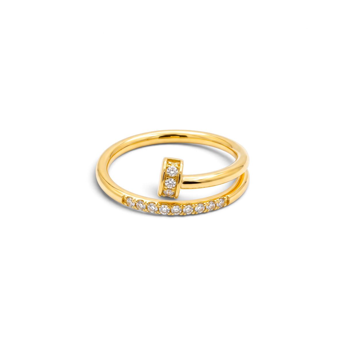 Anello Nail Sparkle In Acciaio Inossidabile