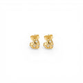 Orecchini Cuore Bombato con Fiori Zirconati In Argento 925