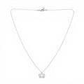Collana con Pendente Corona e Goccia Zirconata In Argento 925
