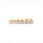 Set Orecchini con Zirconi Brillanti In Acciaio Inossidabile