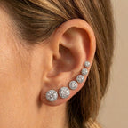 Set Orecchini con Zirconi Brillanti In Acciaio Inossidabile