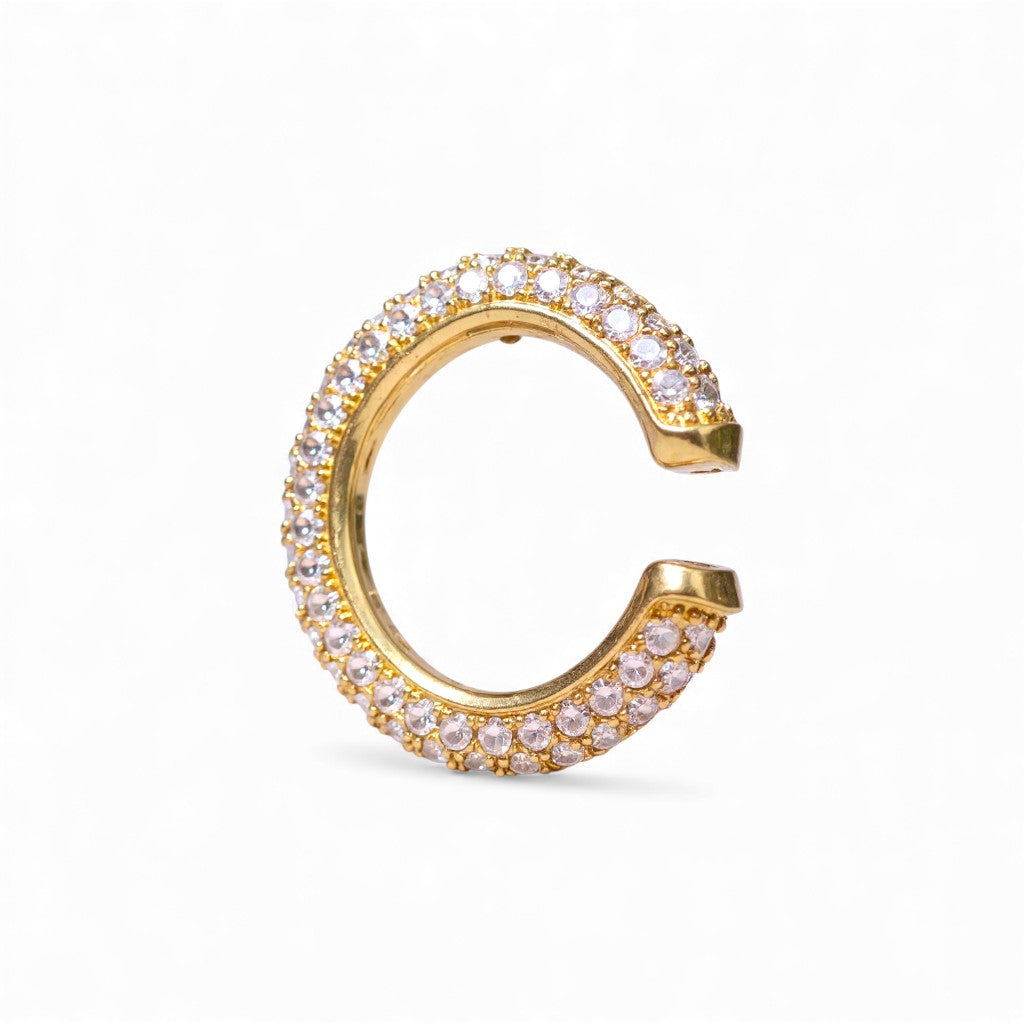 Ear Cuff a Fascia con Pavé di Zirconi In Acciaio Inossidabile