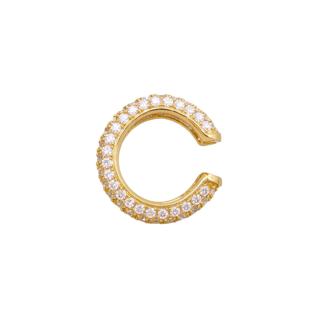 Ear Cuff a Fascia con Pavé di Zirconi In Acciaio Inossidabile