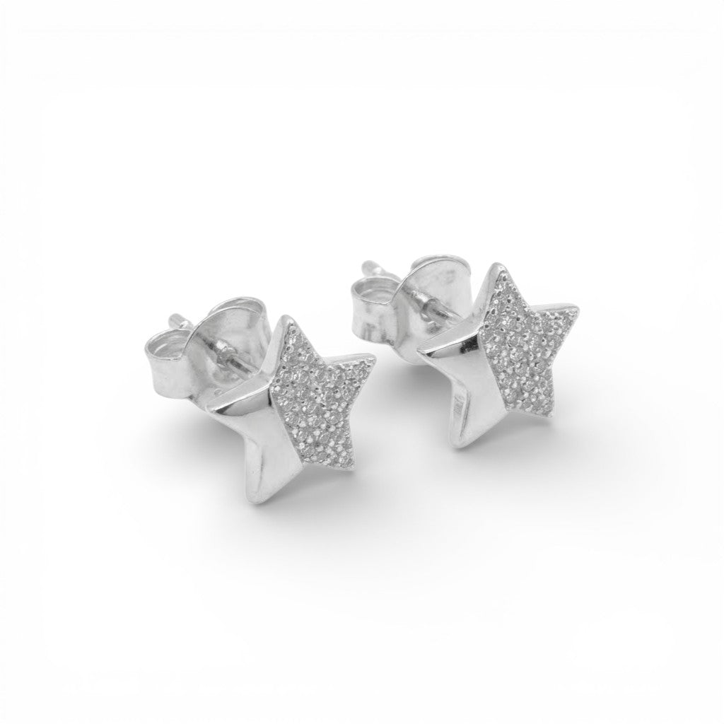 Orecchini Equilibrio Stellare con Zirconi In Argento 925