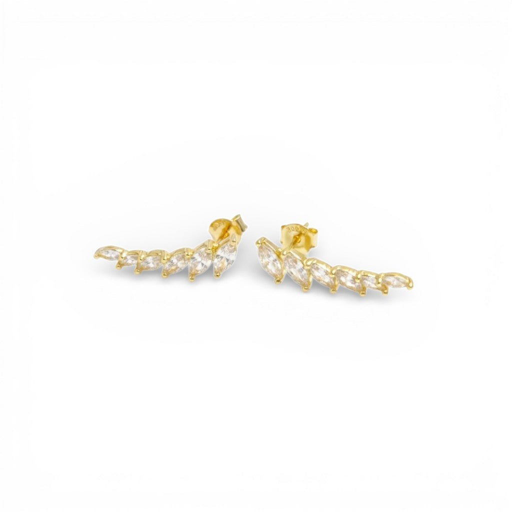 Orecchini con Zirconi Incastonati In Argento 925