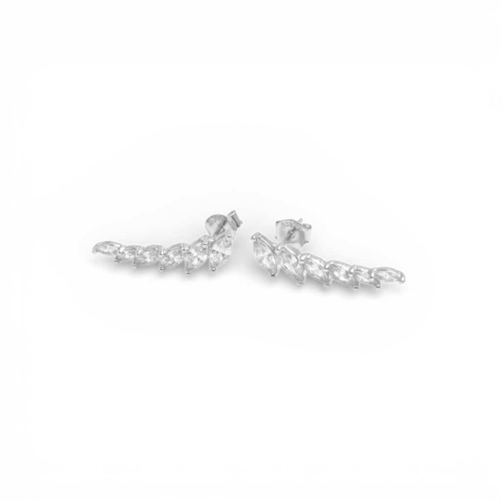Orecchini con Zirconi Incastonati In Argento 925