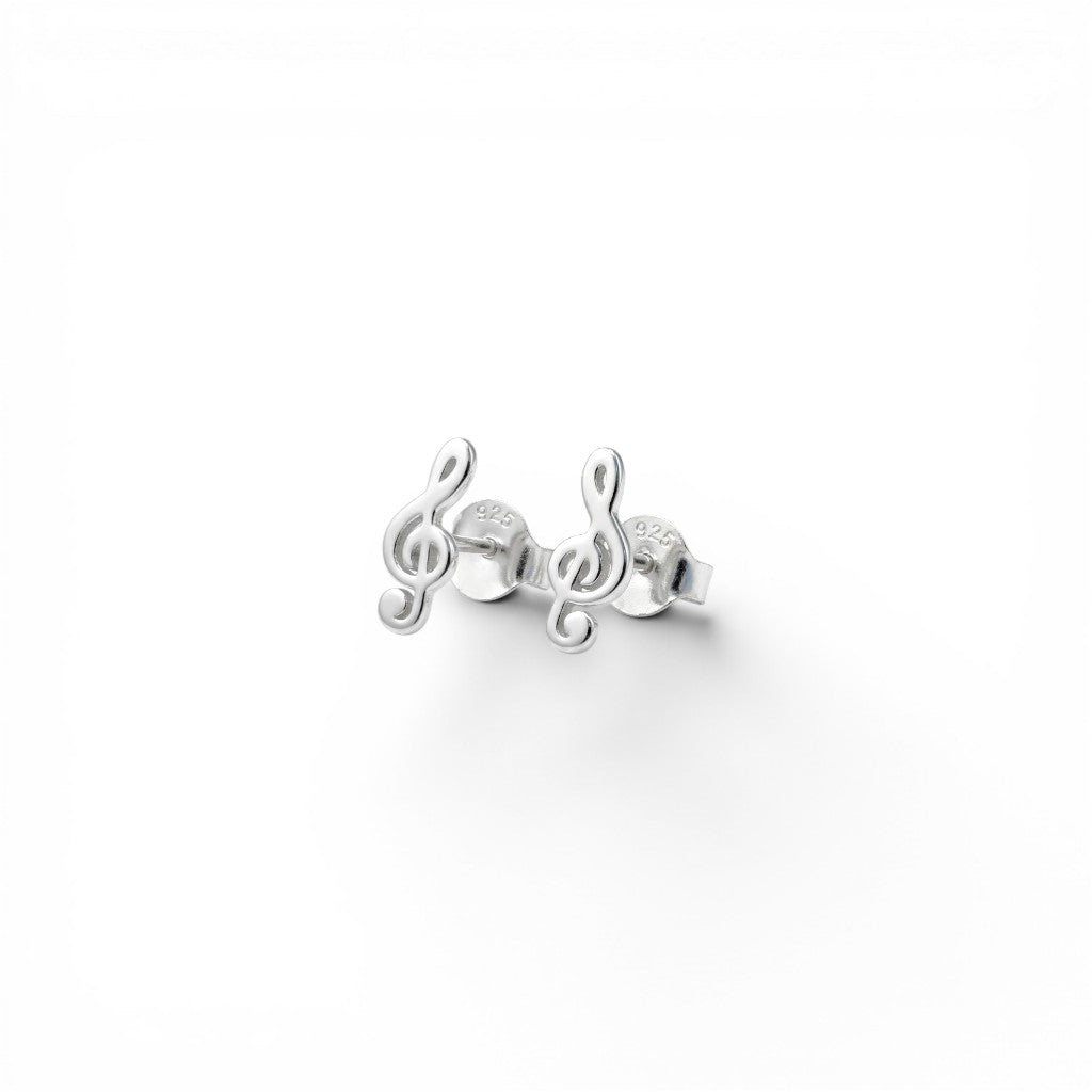 Orecchini Chiave di Violino Lisci In Argento 925