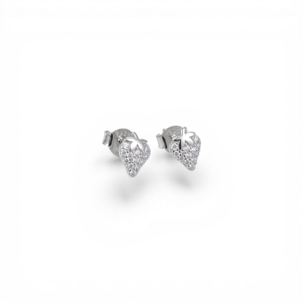 Orecchini Fragolina Zirconata In Argento 925