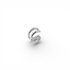 Ear Cuff Doppio Tratto Minimal in Argento 925