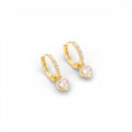 Orecchini Cuore Sospeso con Zircone In Argento 925