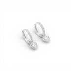 Orecchini Cuore Sospeso con Zircone In Argento 925