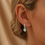 Orecchini Cuore Sospeso con Zircone In Argento 925