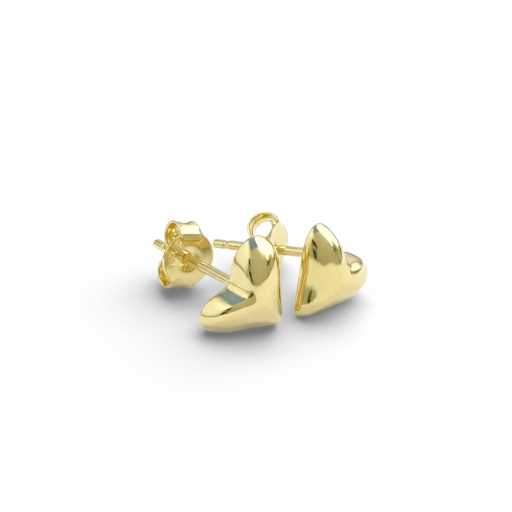 Orecchini Cuore Stilizzato In Argento 925
