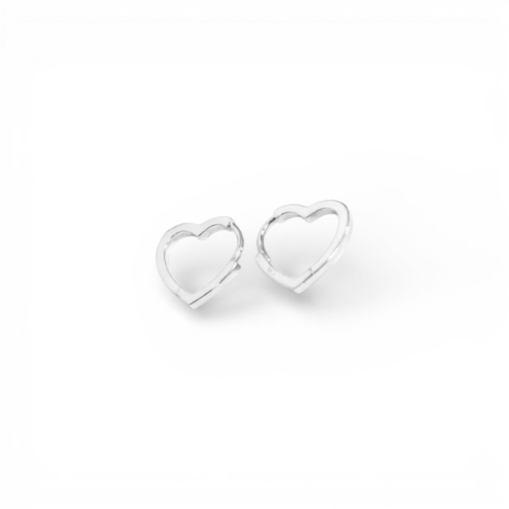 Orecchini a Cuore Aperto In Argento 925