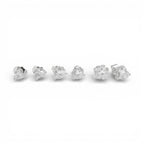 Set Orecchini a Cuore Diamantato In Acciaio Inossidabile