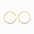 Orecchini a Cerchio Stile Bamboo 40mm In Acciaio Inossidabile