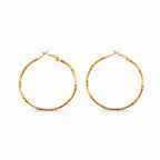 Orecchini a Cerchio Stile Bamboo 40mm In Acciaio Inossidabile