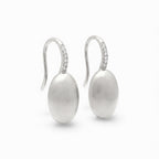 Orecchini Pendenti Opachi con Pavé di zirconi In Acciaio Inossidabile