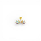 Piercing Pavé Multicolor In Argento 925