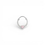 Piercing Daith Cuore Incastonato In Argento 925