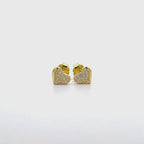 Orecchini Cuori Pavè In Argento 925