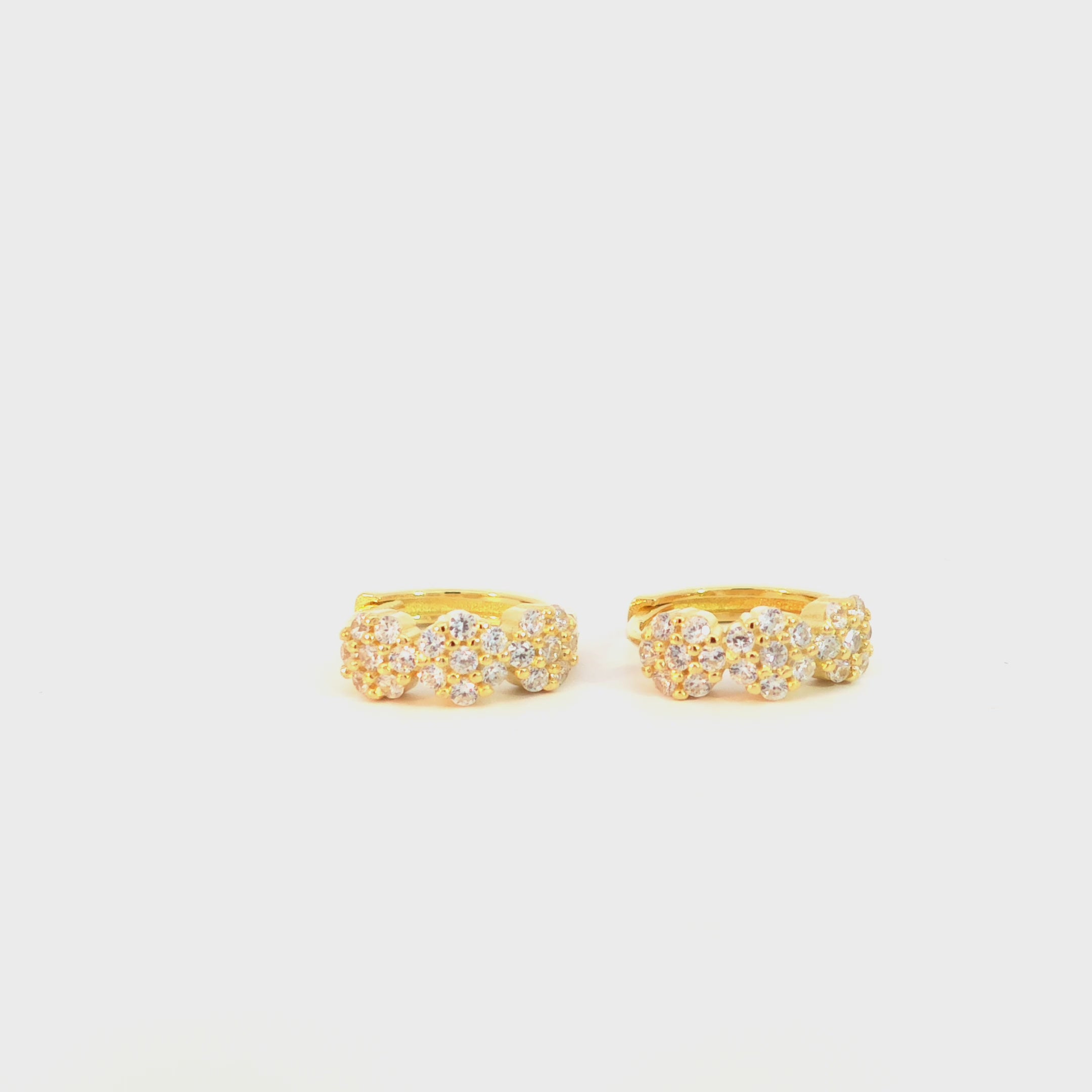 Orecchini Bouquet di Brillanti a Fiore In Argento 925