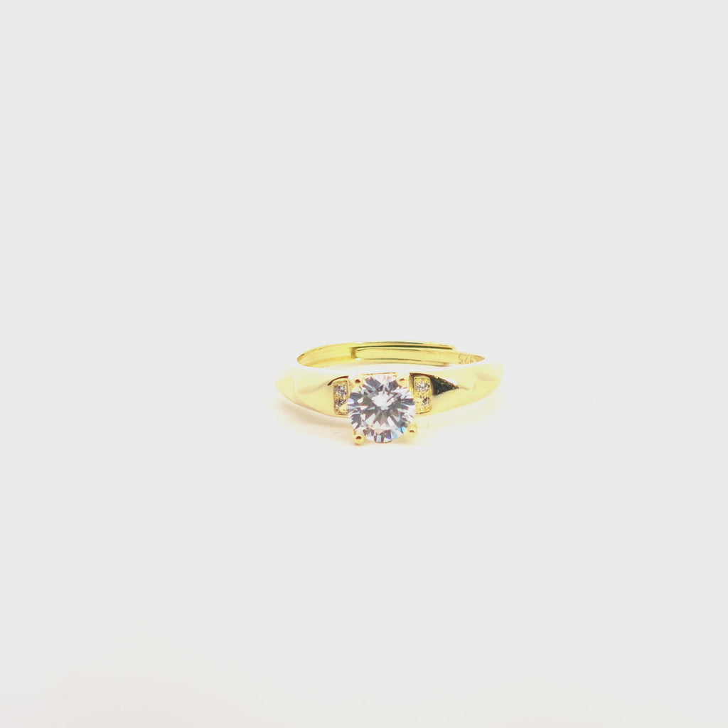 Anello Solitario con Zirconi In Argento 925
