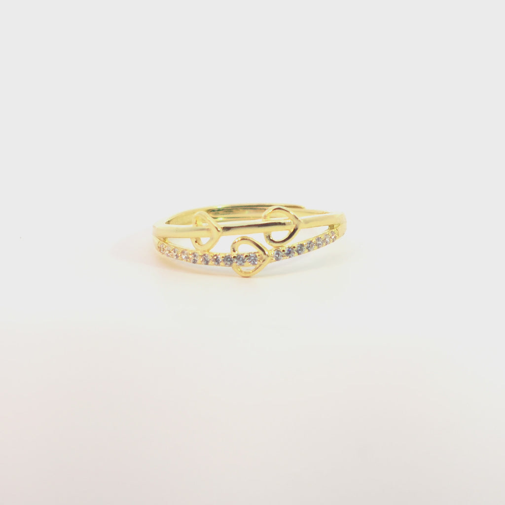 Anello Tris di Cuori In Argento 925