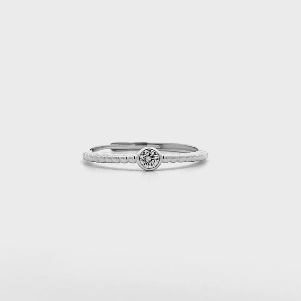 Anello Punto Luce Zircone in Argento 925