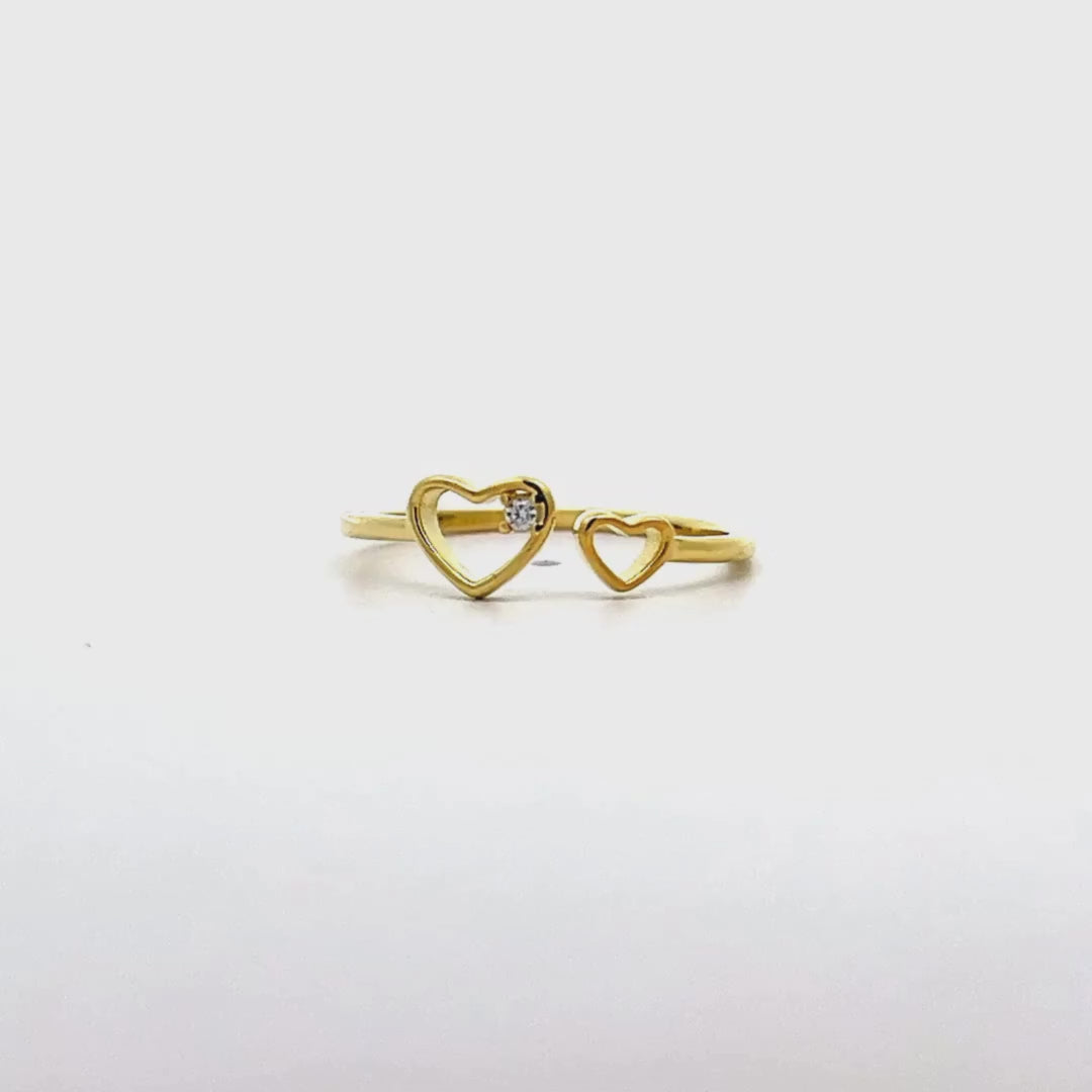 Anello Cuori in Argento