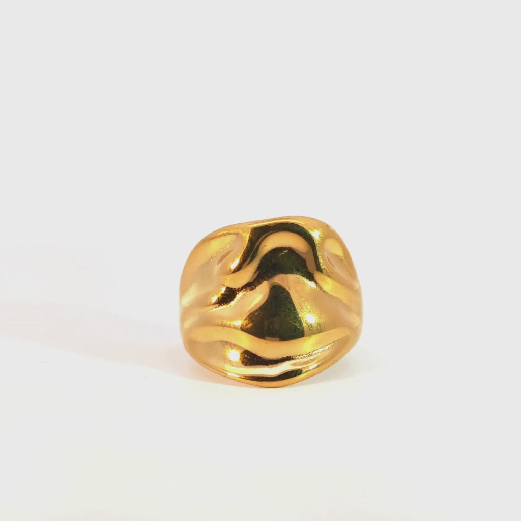 Anello Fascia Aperta a Spirale Fluida In Acciaio Inossidabile