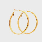 Orecchini a Cerchio Stile Bamboo 40mm In Acciaio Inossidabile