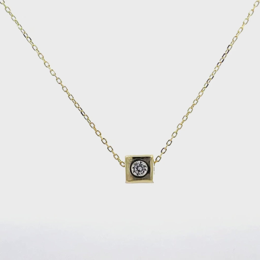 Collana cubo in Argento 925