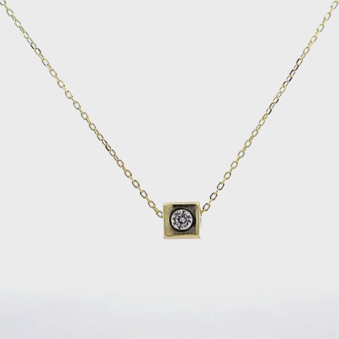 Collana cubo in Argento 925