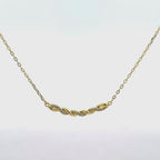 Collana nodo intrecciato brillante in Argento 925