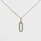 Collana in Argento con Pendente Rettangolare