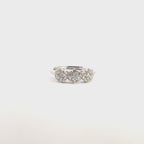 Anello con Fiori Brillantati In Argento 925