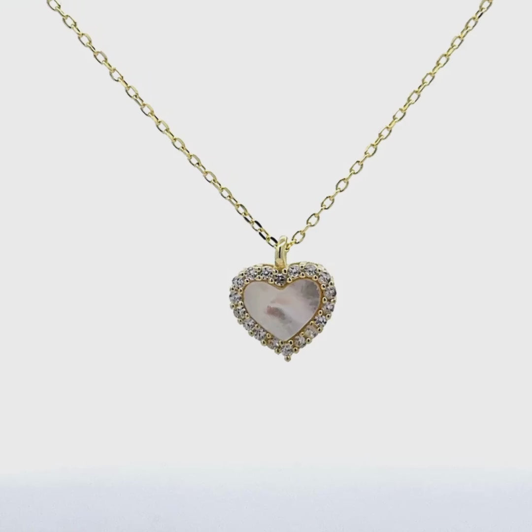 Collana in Argento Con cuore brillante