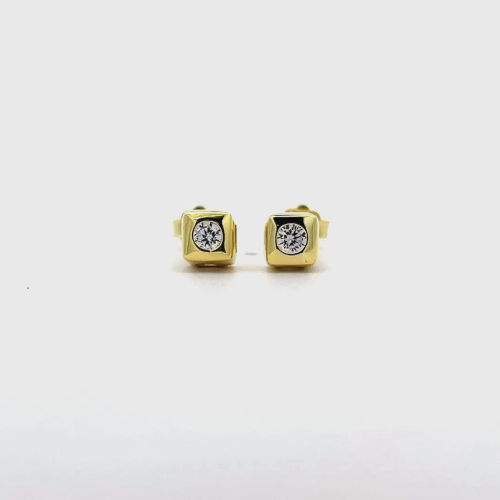 Orecchini Dado in Argento 925