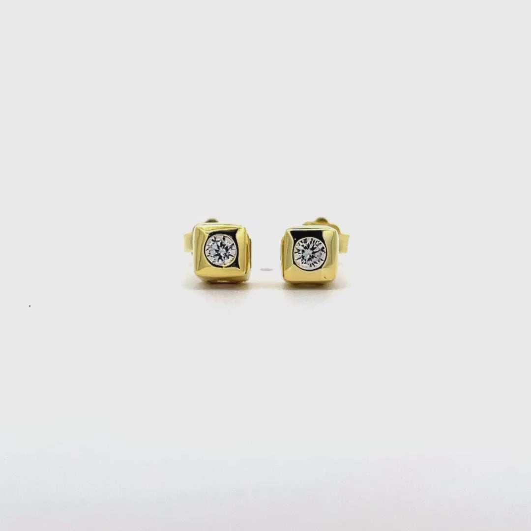 Orecchini Dado in Argento 925